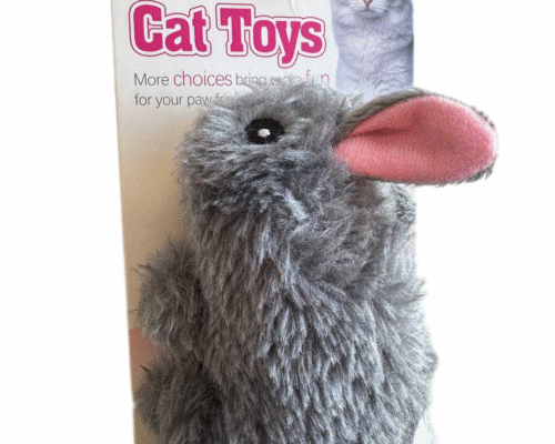 Conejo De Peluche Para Gatos 10cm