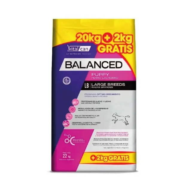 Diseño sin título (2) Vitalcan Balanced Cachorro Grande 20 +2 kg