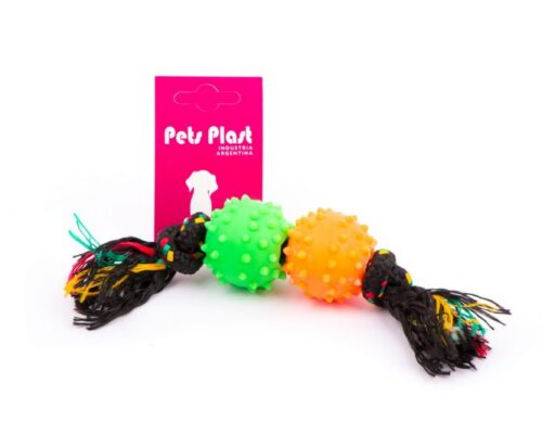 Pelota x2 con Púas y Soga Alpina