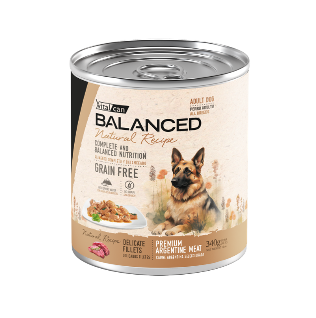 Diseño sin título (2) Lata Balanced Natural Recipe – Perro Adulto